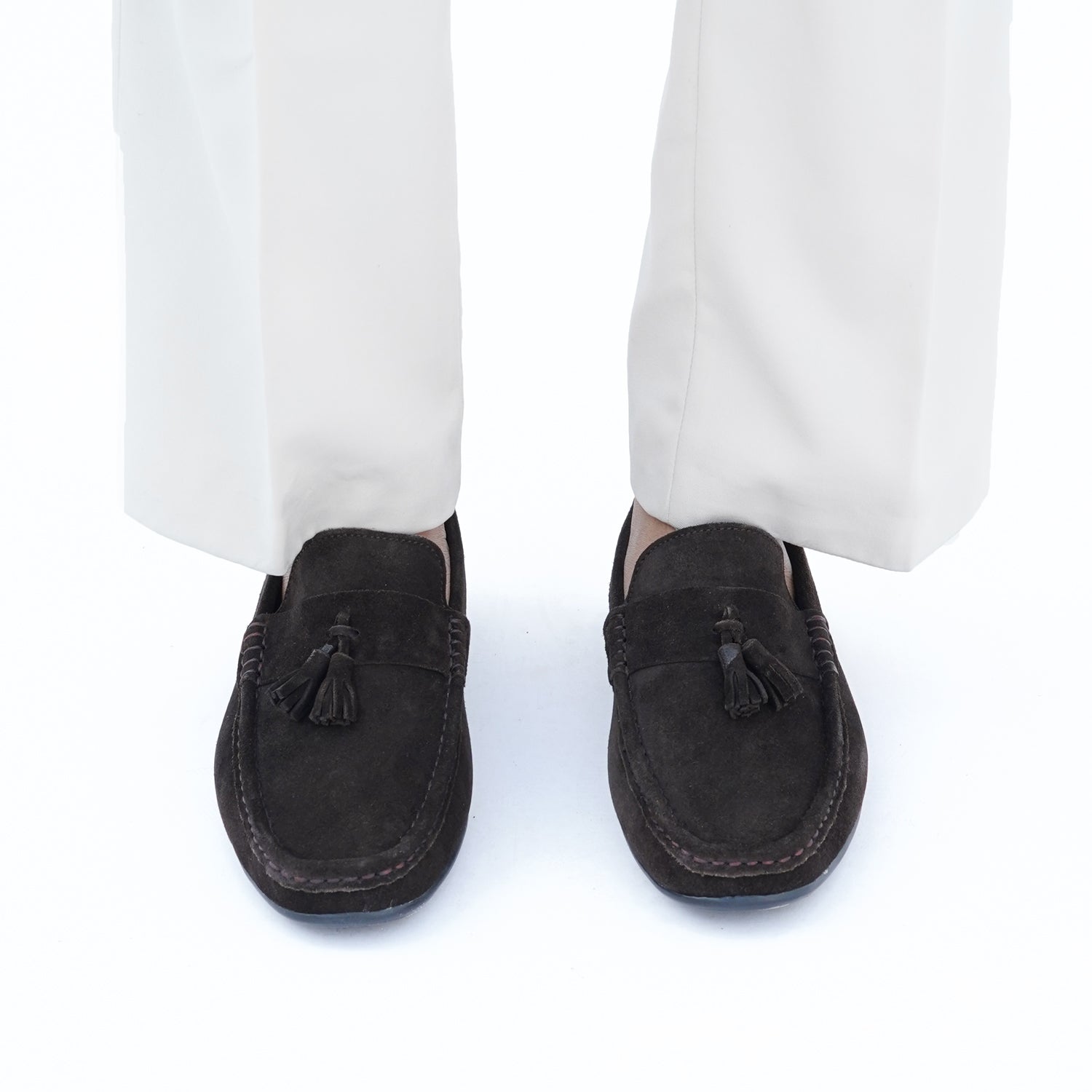 TASSEEL LEATHER MOCCASINS