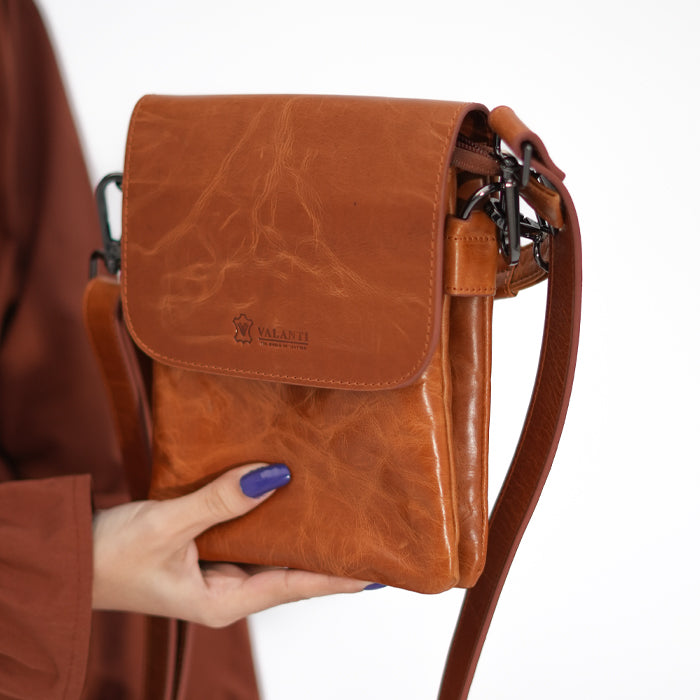 Cross body bag-Tan Smooth