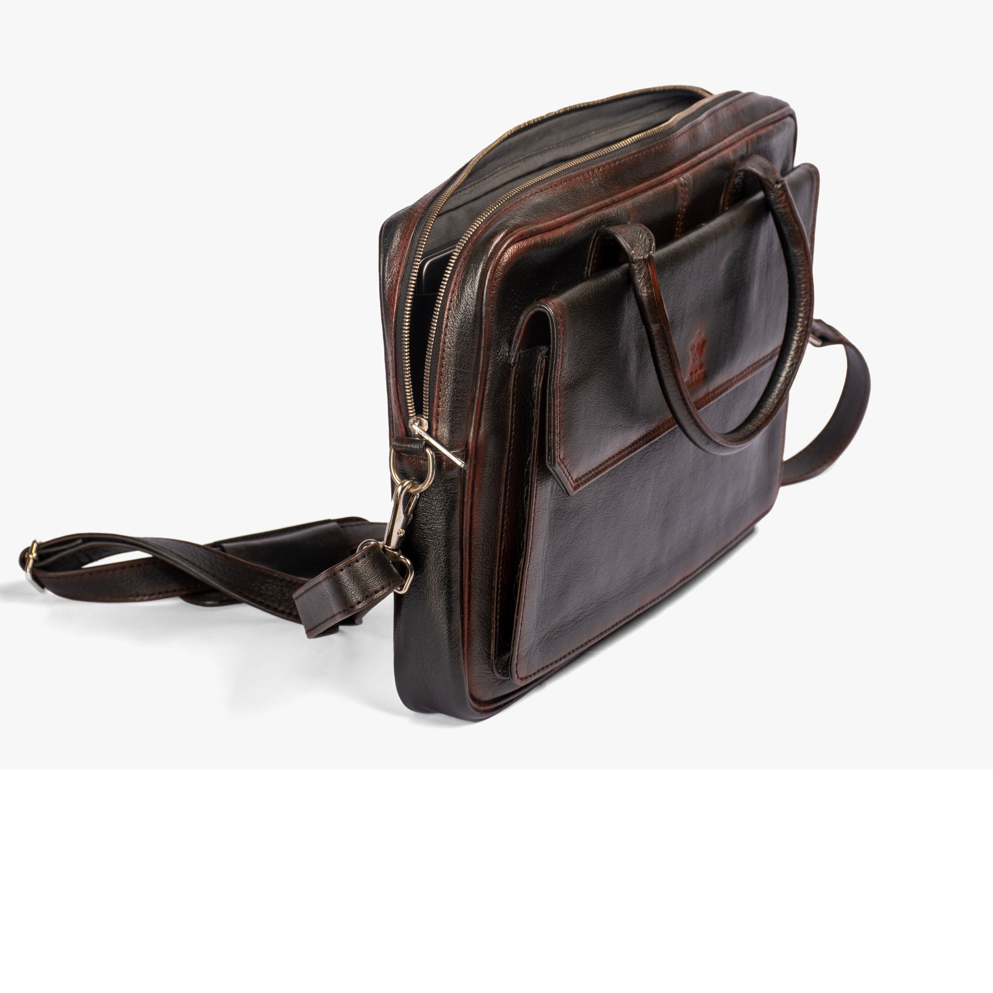 Elegance Leather Bag - Dark Brown